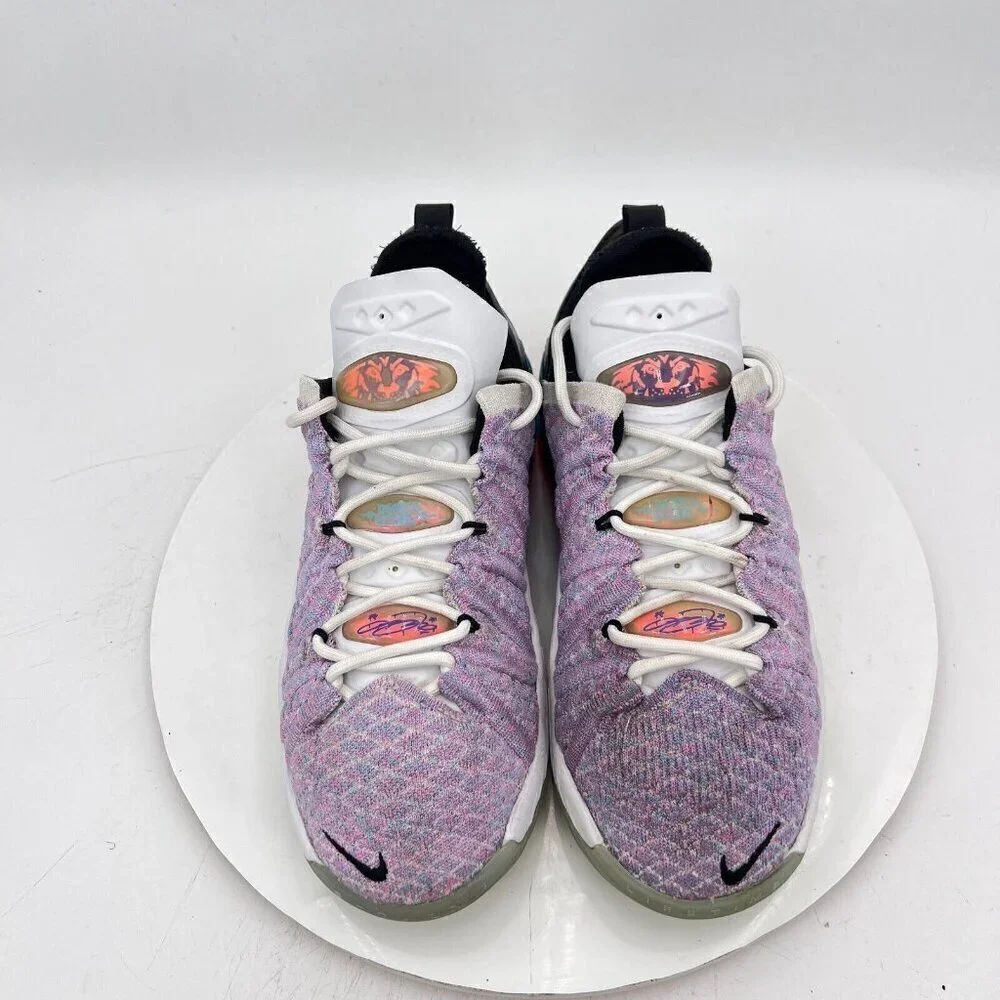 Nike LeBron 18 Youth Size 4.5Y Women 6 CW2760 900 Purple White Black Red Shoes